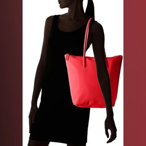 Lacoste Vertical Tote Bag Bright Red